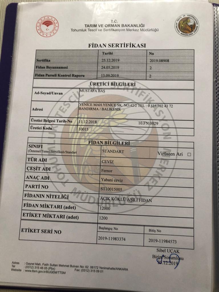 İhracat Uygunluk ve Sağlık Sertifikası